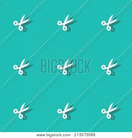Scissors And Dots Haircutter Accessory Seamless Pattern
