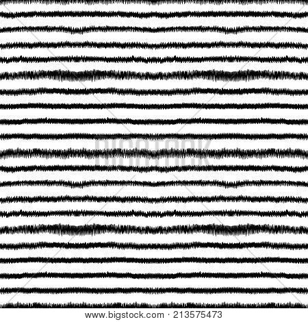 Seamless pattern with hand drawn zig zag lines. Ink illustration. Hand drawn ornament for wrapping paper.