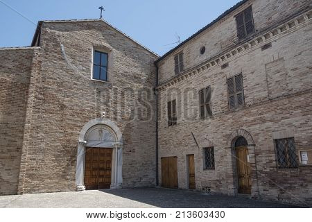 San Firmano (Macerata Marches Italy): exterior of the historic church