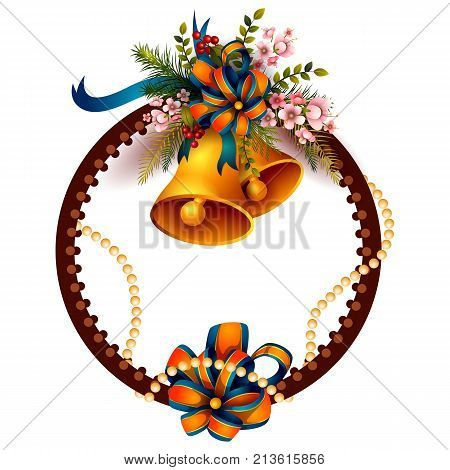 easy to edit vector illustration of beautiful decoration for Happy New Year and Merry Christmas greeting
