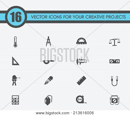 measuring tools vector icons for your creative ideas