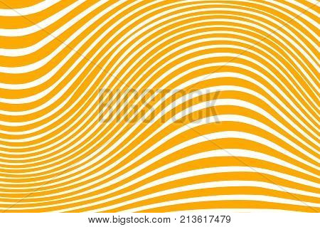 Abstract wavy pattern of yellow spaghetti noodles macaroni on white background. Vector illustration
