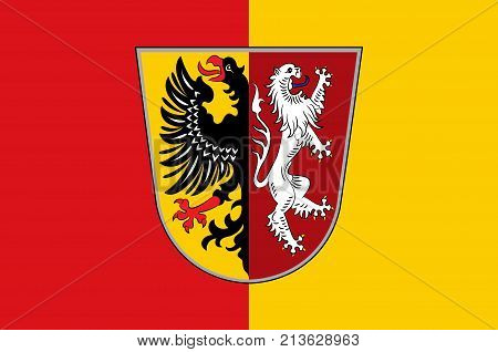 Flag of Goslar is a district in Lower Saxony Germany. Vector illustration