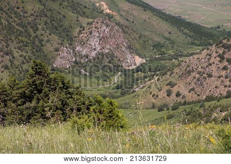 beautiful nature. Mountains in Kazakhstan . In the park in nature