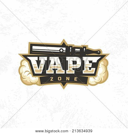Modern vector professional logo emblem vape zone.