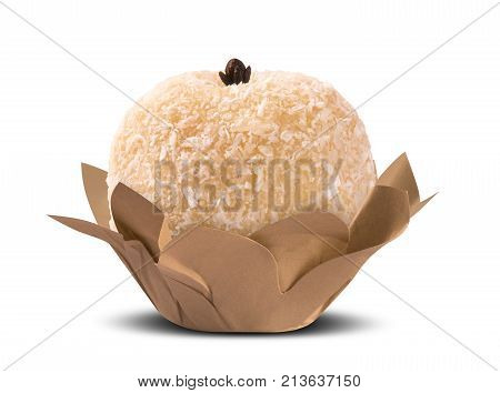 Traditional Brazilian Sweet Isolated On White Background. Beijinho