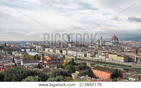 an aerial view of Florence, Tuscany, Italy