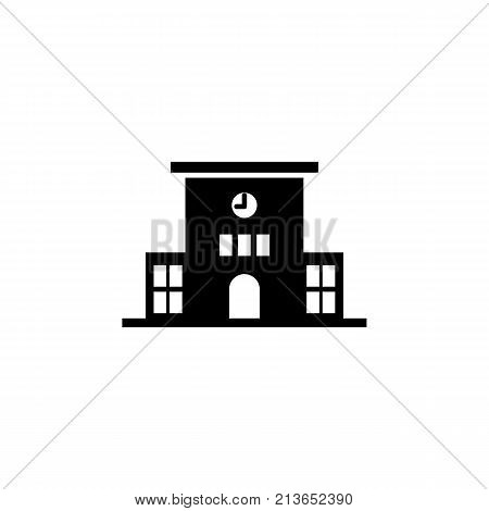 school university building icon on white background