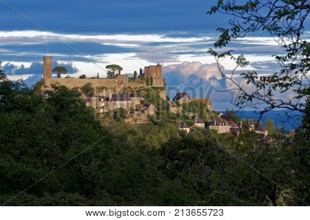 View to Turrene castle, Perigord, France