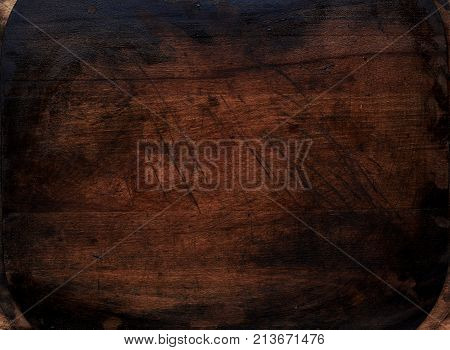 Dark Rustic Wooden Cutting Board.