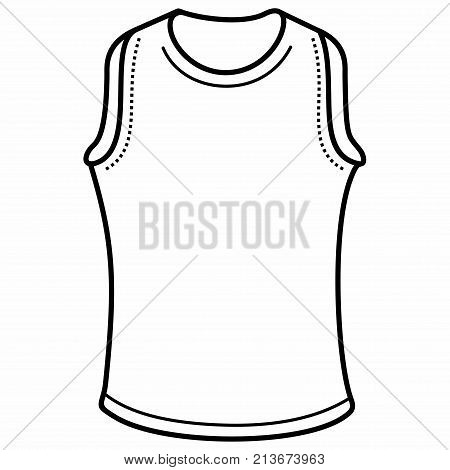 Men's T-shirt Shirt Flat Outlines Clothes Clothing