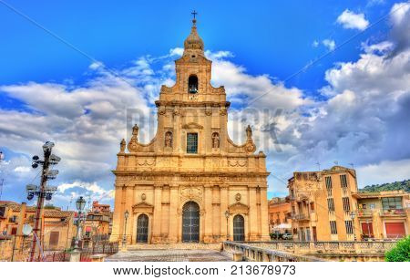 The Cathedral of Santa Maria delle Stelle in Comiso on Sicily, Italy