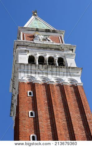 Bell Tower Of S. Mark In Venice Italy