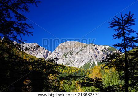 Alpine landscape in the Dolomites, Italy, Europe