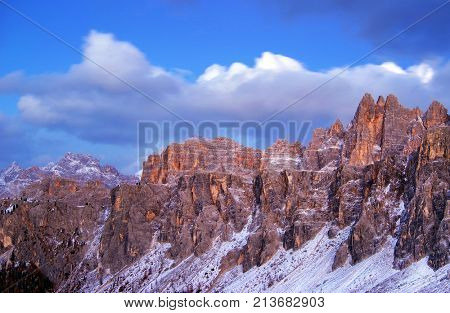 Croda da Lago in the Dolomites, Italy, Europe