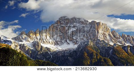 Alpine landscape in the Dolomites, Italy, Europe