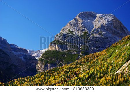 Alpine landscape in the Dolomites, Italy, Europe