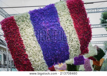 Beautiful Decoration Of Flowers At Pakklong Talad Flower Market