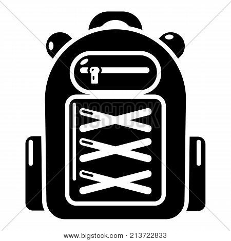 Backpack student icon. Simple illustration of backpack student vector icon for web