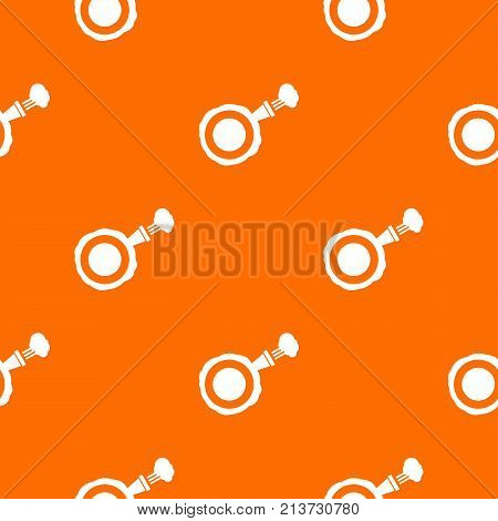 Whoopee cushion pattern repeat seamless in orange color for any design. Vector geometric illustration