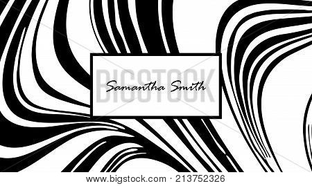 Creative Modern Business Card With Abstract Marble Texture. Vector Design Concept. For Stylist, Make