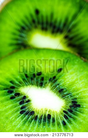 Juicy Kiwi Fruit Sliced.
