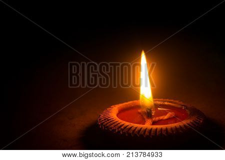 Fire Lantern Oil Or Beeswax Lantern Burn Light In Loy Krathong Festival Thailand