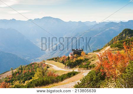 Beautiful Mountain View In Autumn