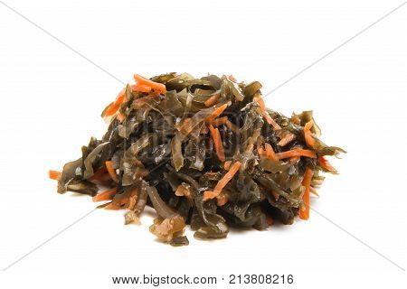 salad with sea kale isolated on white background