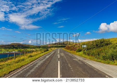 Scottish Road In The Isle Of Skye