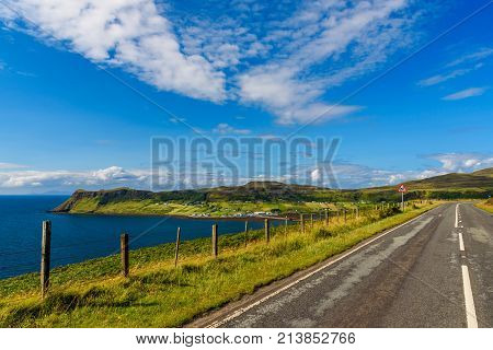 Scottish Road In The Isle Of Skye