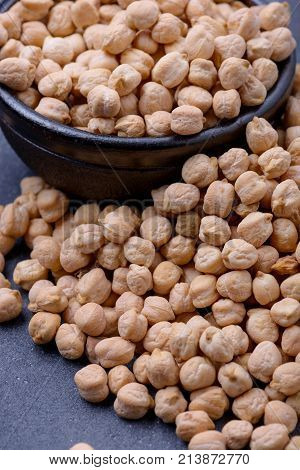 Closeup Organic Chickpeas