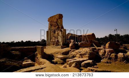 Ruined Temple of Amun at Umm 'Ubeida in Siwa Egypt