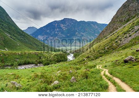 Valley Of Chulcha River. Altai Republic. Russia