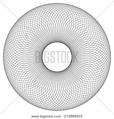 Circular Wireframe mesh logo element. Vector Illustration EPS10 digital background posters circles lines effect. Design pattern for promotion business and marketing new product cover page layout