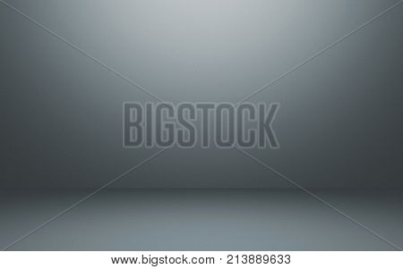 Empty room with florr and light and shadows, 3d render illustration