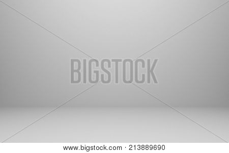 Empty room with florr and light and shadows, 3d render illustration