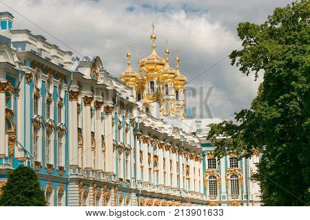Petersburg, Russia - June 29, 2017: Katherine's Palace In Tsarskoe Selo Pushkin.