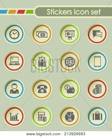 business round sticker icons for your creative ideas