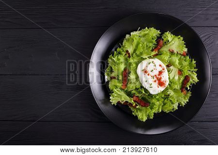 French Salad Lyonnaise On A Plate