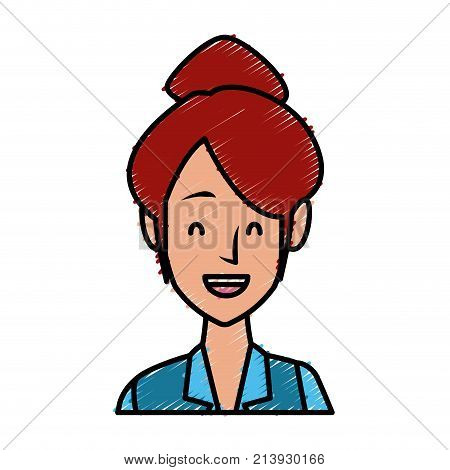 Woman Face With Sunglasses Cartoon