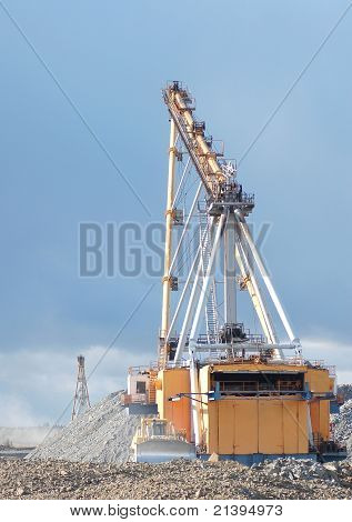 Open cast mining quarry