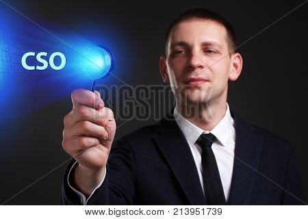 The Concept Of Business, Technology, The Internet And The Network. A Young Entrepreneur Working On A