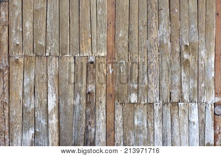 Wooden panels. Old grunge surface of the timber. Construction background. Stock photo.