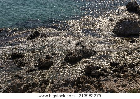 Coast of the island of Tabarca Santa Pola Alicante Spain