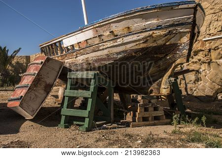 Old Boat On The Island Of Tabarca