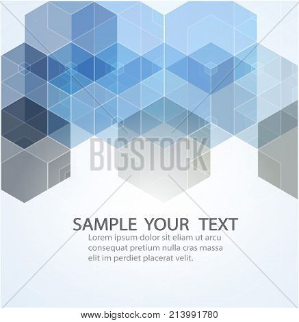Vector Abstract geometric background. Template brochure design