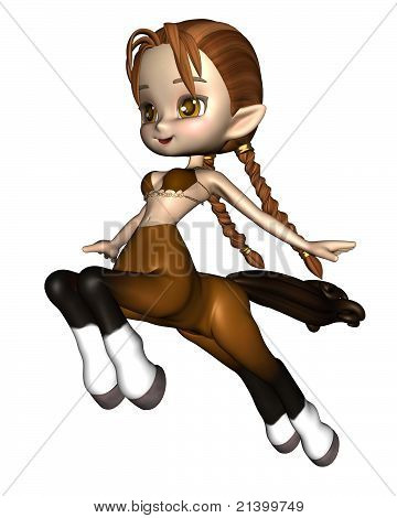 Sevimli hoşlanmak kadın Centaur - kahverengi