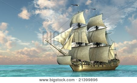 navio no mar