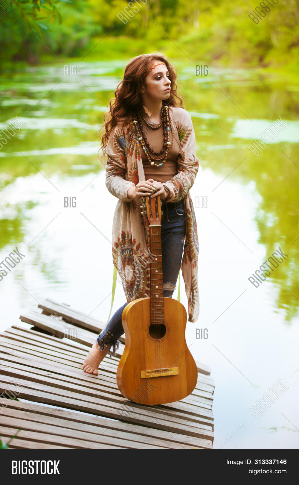Beautiful Hippie Girl Image & Photo (Free Trial) Bigstock